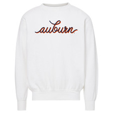 white Auburn script sweatshirt